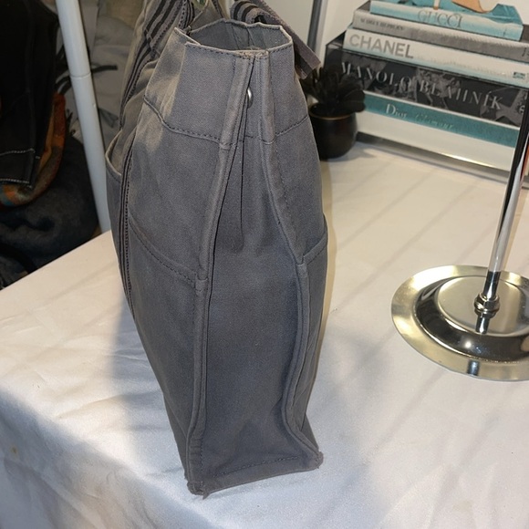 HERMES Fourre Tout MM Canvas Tote Handbag Gray GUC - Picture 6 of 13